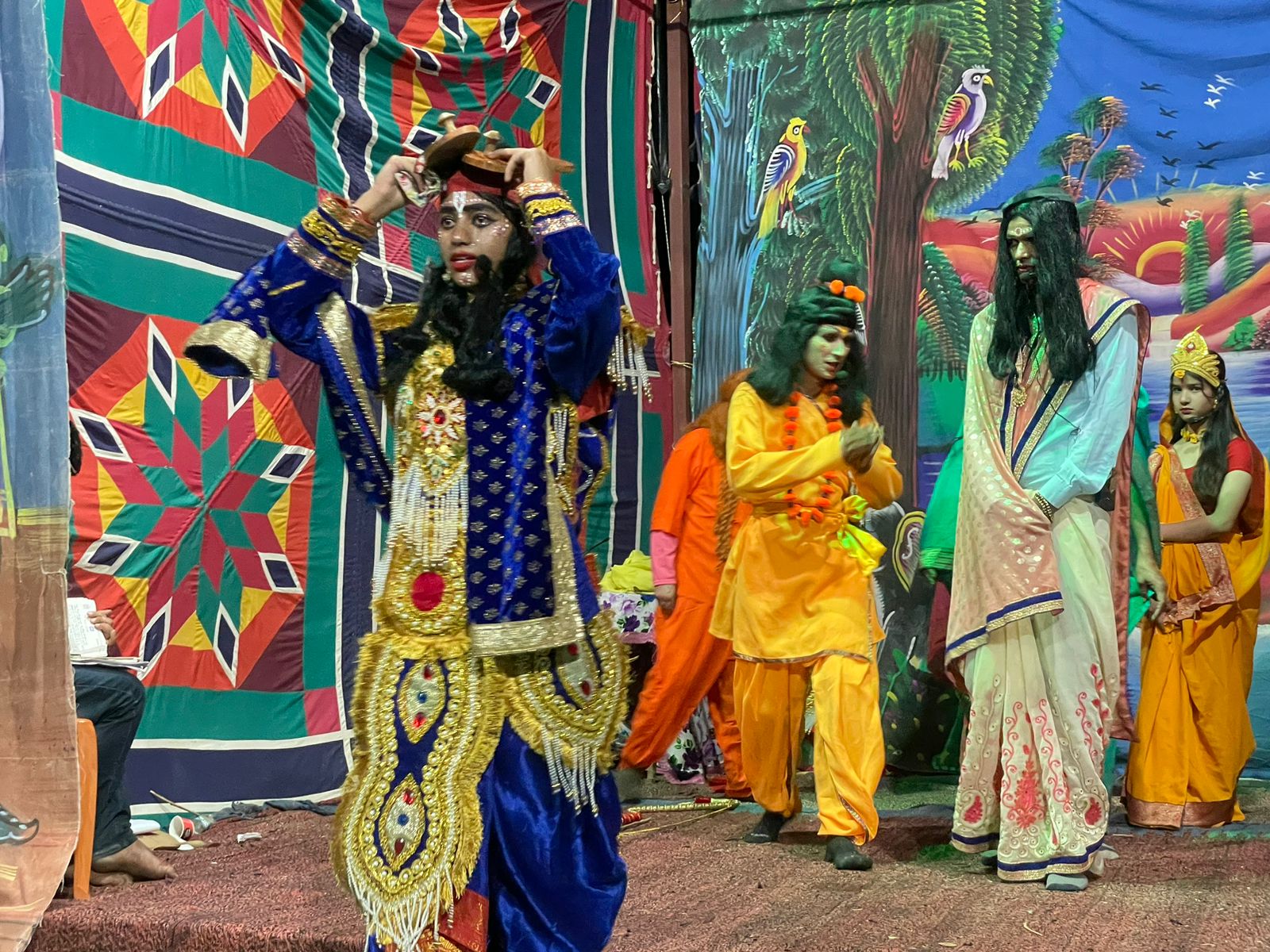 भाइयों का प्रेम देख दर्शक हुए मंत्रमुग्ध। राम भरत मिलाप ग्राम डंगला