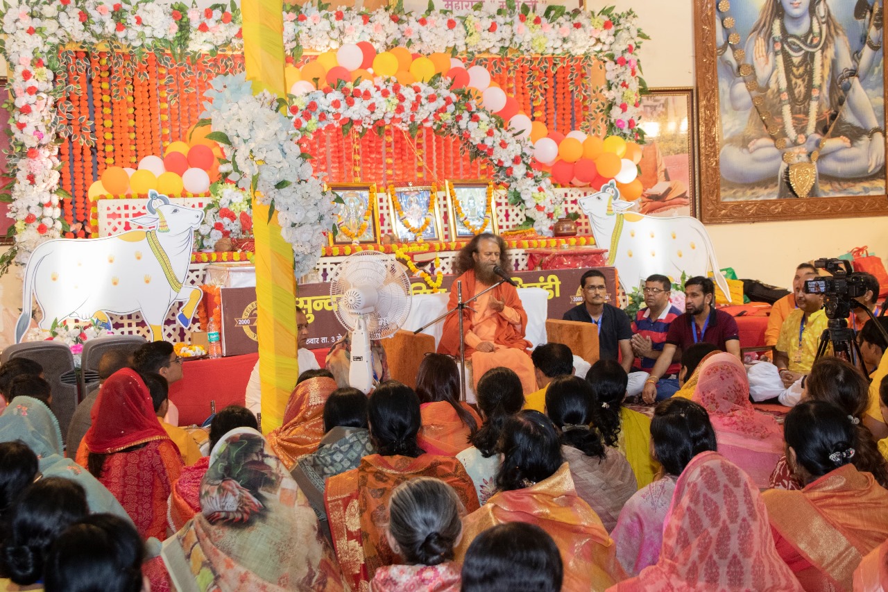 शारदीय नवरात्र के अवसर पर परमार्थ निकेतन में श्रीरामचरित्र मानस नवाह्नपारायण पाठ